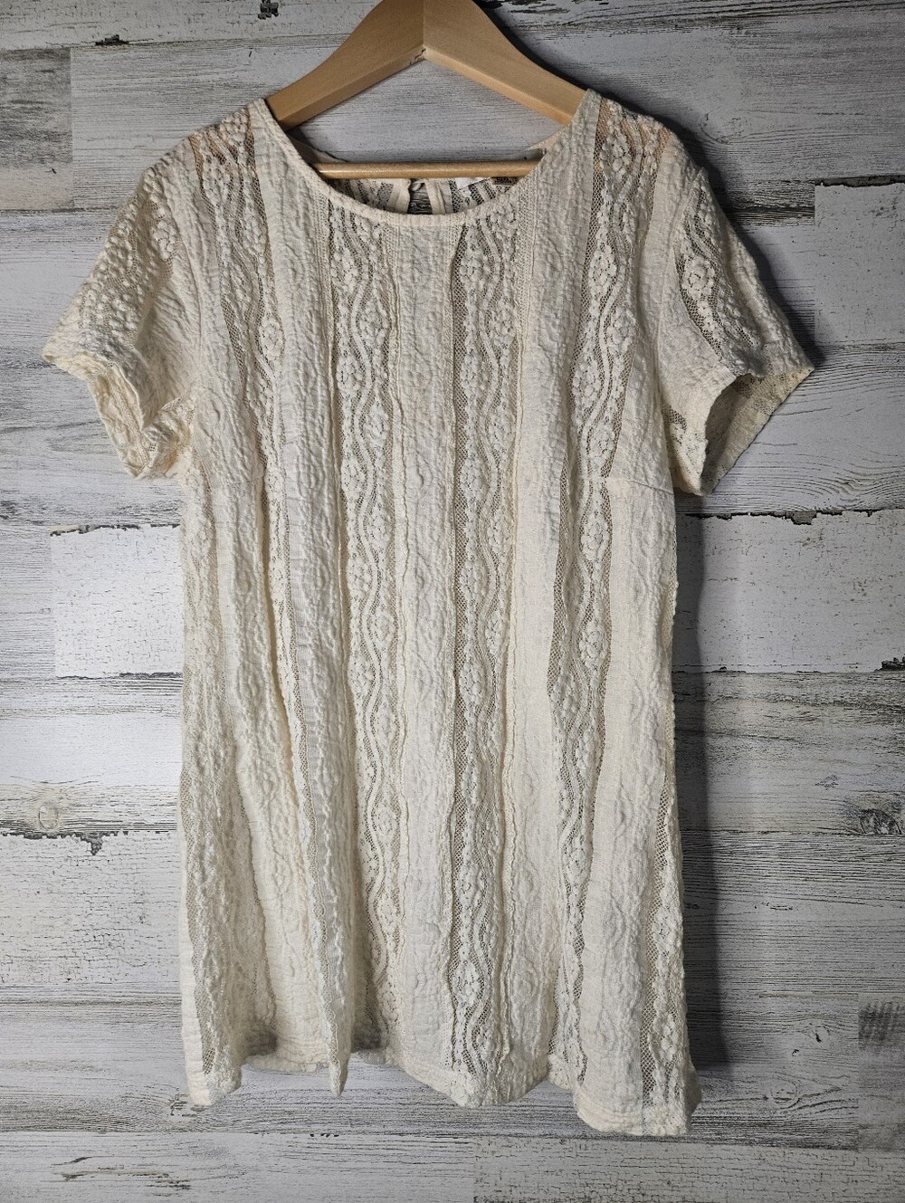 Cabi Sheer Boho Off White Cream Shirt Blouse Womens XS Boho Hippie Coastal